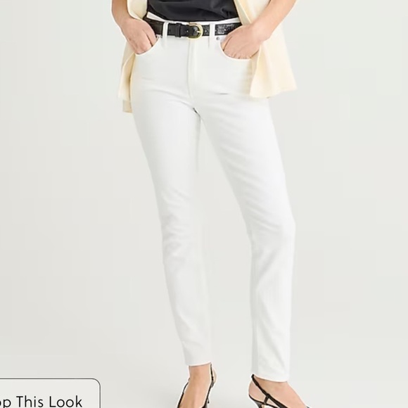 J crew 9" toothpick jean in white wash - Picture 1 of 6